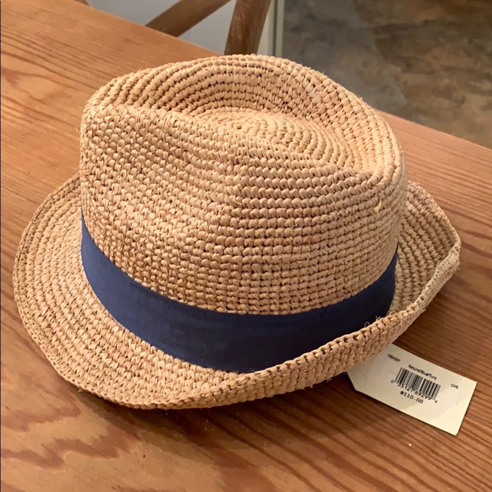 Hatattack Hat with blue ribbon